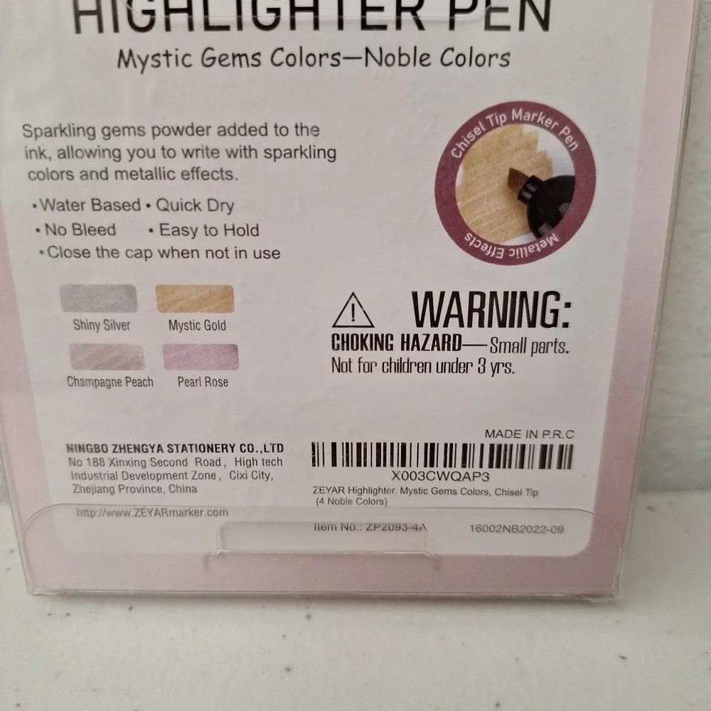 NEW DISCONTINUED Zeyar Highlighter Pens METALLIC Effects Mystic Gems RETIRED
